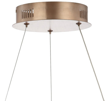 Cursive 24" Adjustable Spiral Integrated LED Metal Chandelier Ceiling Light - JONATHAN Y